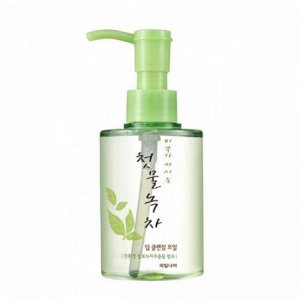 Welcos Гидрофильное масло для лица с ферментированным зеленым чаем Kwailnara Cleansing Oil Green Tea Deep, 170 мл