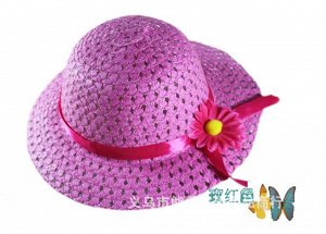 "Соломенная" шляпка розовая