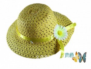 "Соломенная" шляпка желтая