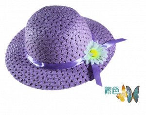 "Соломенная" шляпка фиолетовая