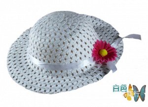 "Соломенная" шляпка белая