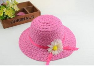 "Соломенная" шляпка розовая