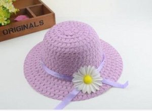 "Соломенная" шляпка фиолетовая