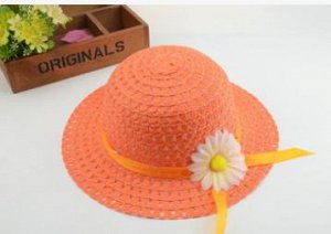 "Соломенная" шляпка оранжевая