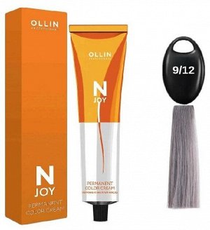 OLLIN Professional Оллин Краска для волос тон 9/12 блондин пепельно фиолетовый Перманентная крем краска Ollin N JOY 100 мл