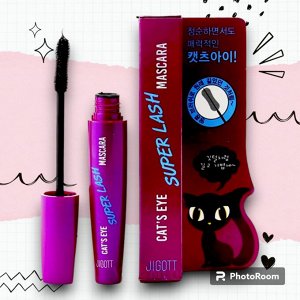 JIGOTT. Тушь для ресниц удлиняющая, CAT`S EYE SUPER LASH MASCARA, 12 г