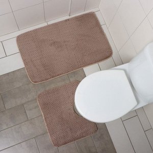 Набор ковриков для ванной и туалета SAVANNA «Луи», 2 шт, 50x80 см, 40x50 см