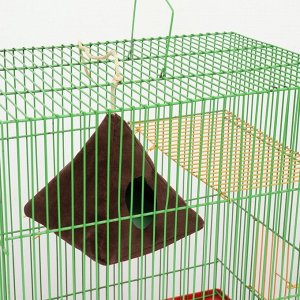 Подвесной домик для грызунов "Вигвам", мебельная ткань ,флис, 15 х 15 см, коричневый