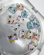 Объёмный дизайн CRAZY SHINE NAILS Китти 7*8мм 10шт №7219