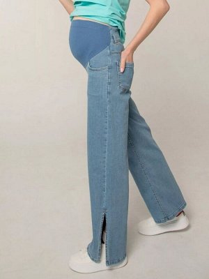 Брюки джинс широкие (синий)