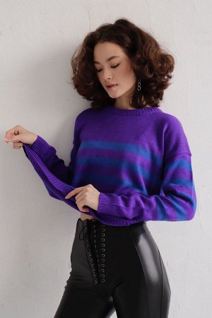 Джемпер фиолетовый в полоску