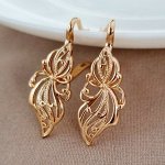 Серьги коллекция &quot;Дубай&quot; позолота, с английским замком, 54907, арт.947.458-047016золотистый