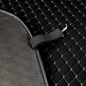 Накидки на передние сиденья CarPerformance, 2 шт. материал  fiberflax (мягкий лен), мелкое плетение, прострочка ромб, поролон 10 мм., противоскользящая подкладка  чёрн./серый