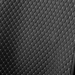 Накидки на передние сиденья CarPerformance, 2 шт. материал  fiberflax (мягкий лен), мелкое плетение, прострочка ромб, поролон 10 мм., противоскользящая подкладка , чёрн./серый