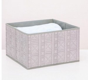 Короб стеллажный для хранения Доляна «Этника», 29×29×18 см, цвет серый