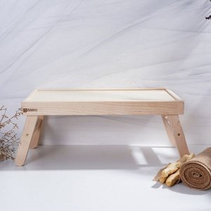 Столик - поднос деревянный для завтрака Adelica, 43x23x4 см, береза, в подарочной коробке