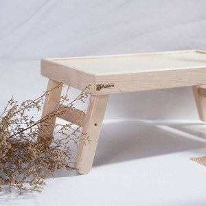 Столик - поднос деревянный для завтрака Adelica, 43x23x4 см, береза, в подарочной коробке
