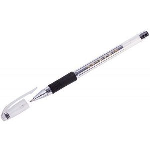 Ручка гелевая "Hi-Jell Grip" 0.5 мм черная, с  грипом HJR-500R Crown