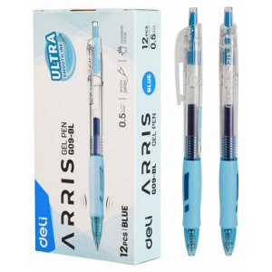 Ручка гелевая автоматическая Arris EG09-BL 0.5 мм синяя, с грипом (1657521) Deli