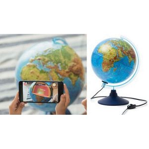 Глобус 25 см физическо-политический с подсветкой интерактивный INT12500284 Globen