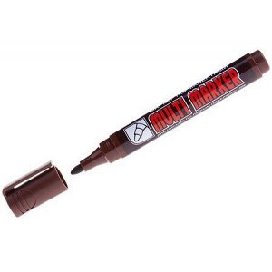 Маркер перманентный 3мм "Multi Marker" коричневый CPM-800 Crown