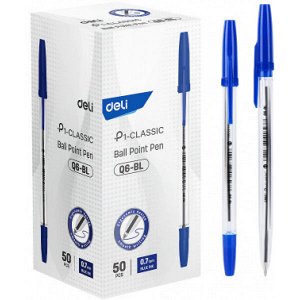 Ручка шариковая DELI P1-Classic EQ6-BL синяя 0.7мм (1872841) Deli