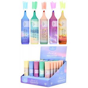 Текстовыделитель  1-5мм "Mark it PASTEL CLOUDS" ассорти пастель, дисплей LXHLMT-PC5D (отгрузка кратно 30 шт) LOREX