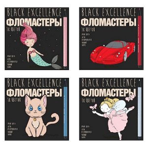 Фломастеры 18цв "BLACK EXCELLENCE" 32-0056 Bruno Visconti