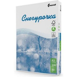 Бумага А3 500л 80гр. Снегурочка 96% категория С Mondi Business Paper