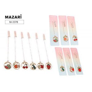 Закладка для книг металлическая, ассорти 4 дизайна M-3378 Mazari