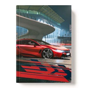 Записная книжка А5  80л клетка "Красное авто" 13414 Academy style