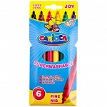 Фломастеры Carioca &quot;Joy&quot;, 06цв., смываемые, картон, европодвес