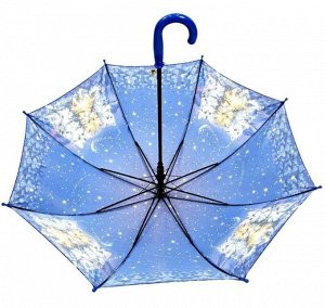 Зонт детский трость полуавтомат Кошки цвет Ярко-синий (DINIYA)