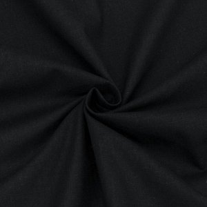 Ткань на отрез поплин гладкокрашеный 220 см 115 гр/м2 цвет черный