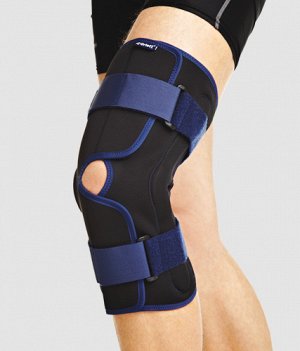 Бандаж на колено и суставов с полицентрическими  шарнирами Оrlett , разъемный RKN-203