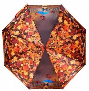 Зонт подростковый Автомат Осень(кот) цвет Коричневый (DINIYA)