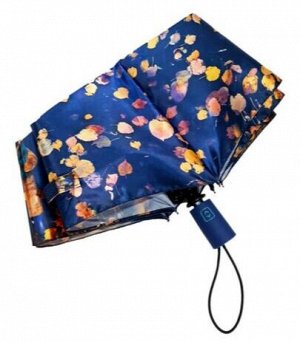 Зонт подростковый автомат Осень(кот) цвет Темно-синий (DINIYA)