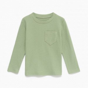 Лонгслив детский с карманом KAFTAN Basic line 36 (134-140 см), хаки