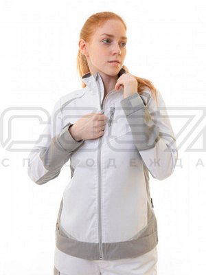 Куртка рабочая женская "Brodeks KS 228" цв.белый/серый тк.смесовая в Москве