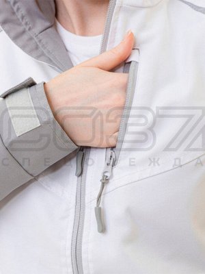 Куртка рабочая женская "Brodeks KS 228" цв.белый/серый тк.смесовая в Москве
