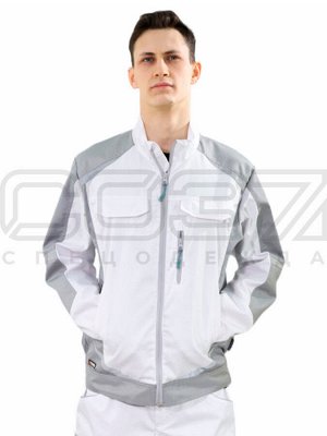 Куртка рабочая "Brodeks KS 202" цв.белый/серый тк.смесовая в Москве
