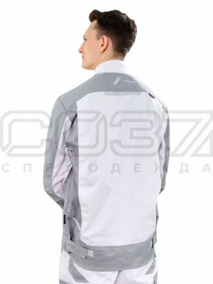 Куртка рабочая "Brodeks KS 202" цв.белый/серый тк.смесовая в Москве