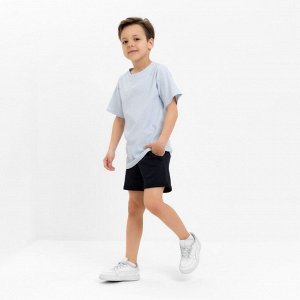 Футболка детская в полоску KAFTAN "Basic line", 30 (98-104 см), голубой/белый