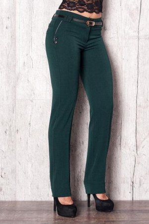Стильные брюки темно-зеленого цвета