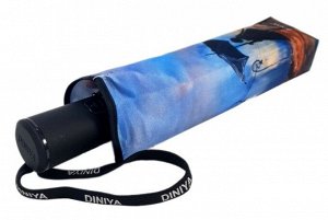 Зонт женский автомат ОКНА цвет Серо-голубой (DINIYA)