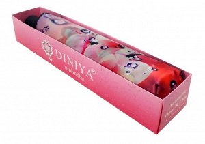 Зонт женский автомат ГОРОД(ЦВЕТЫ) цвет Розово-лавандовый (DINIYA)