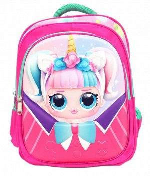 Рюкзак школьный детский для девочки цвет Ярко-розовый