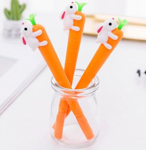 Ручка-морковка с зайкой