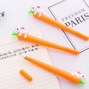 Ручка-морковка с зайкой