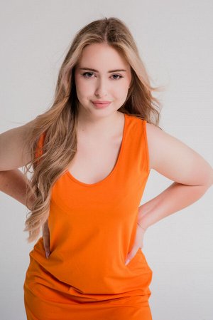 Платье женское летнее цвет оранжевый